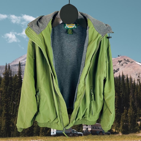 Cabelas Hooded & Stained Green Dad Jacket L - Picture 6 of 14